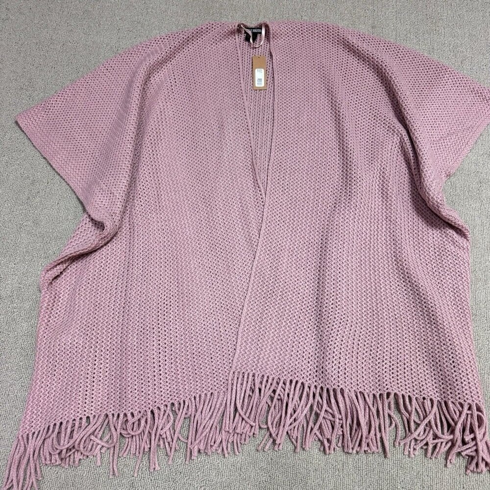 Steve Madden Cardigan Pink Short Sleeve Women’s One Size NWT - Picture 7 of 10